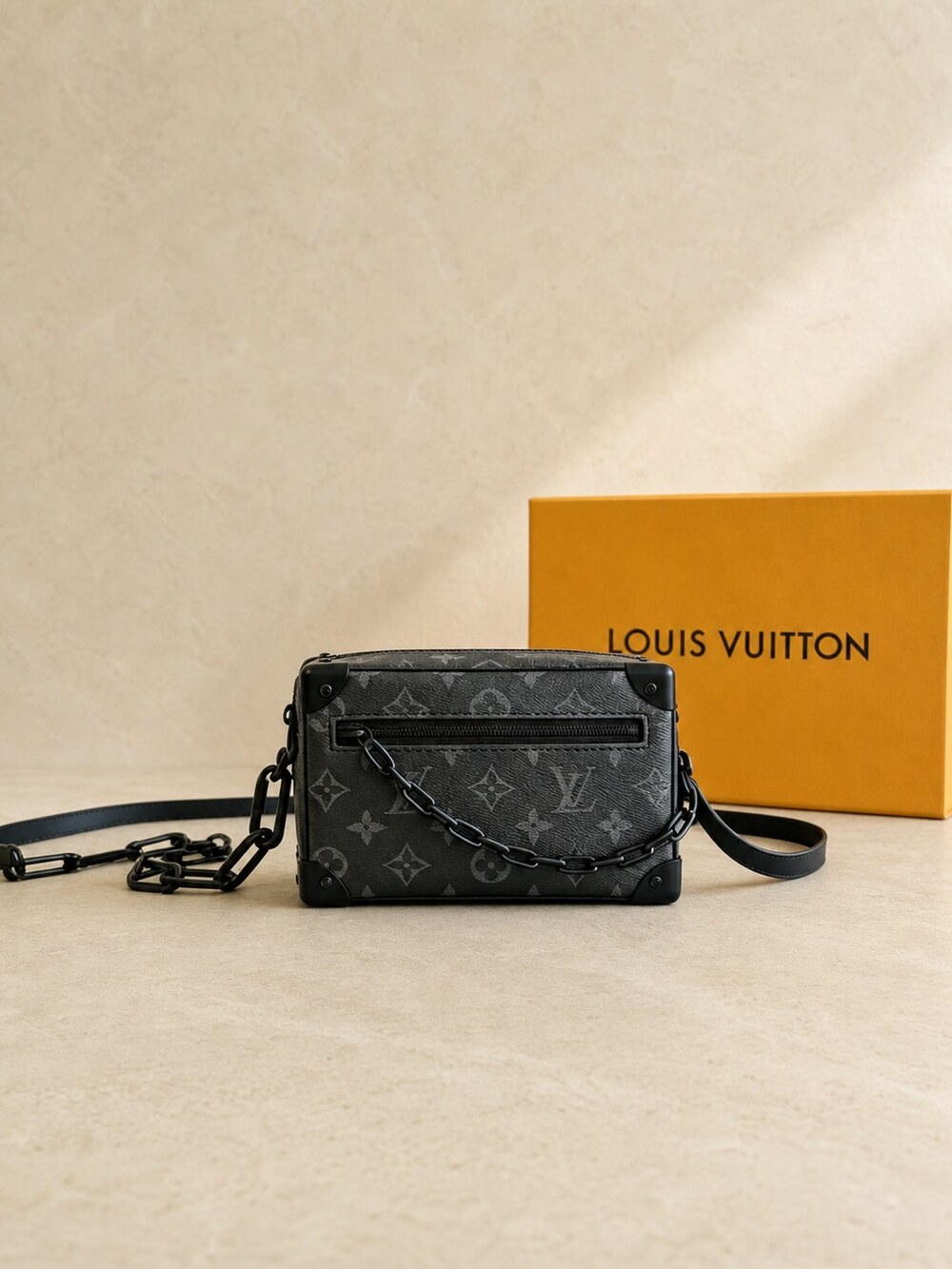Louis Vuitton Eclipse Coated Canvas Crossbody with Black Metal Chain - Picture 2 of 6